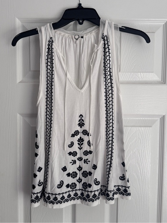 Anthropologie Tops - Anthropologie Akemi + Kin Chelsey Embroidered Boho-Chic Tank Top, Peasant Tank